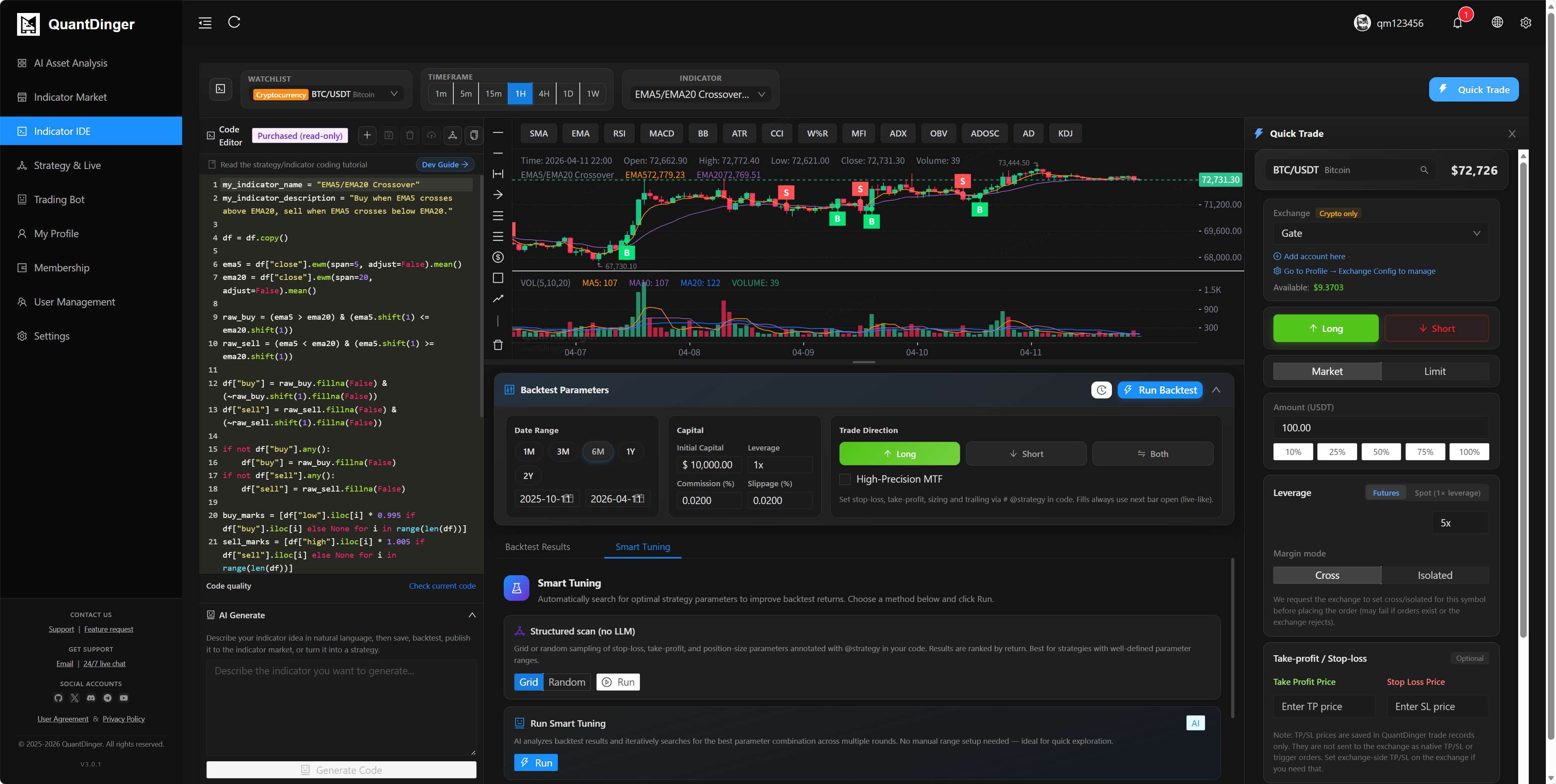 QuantDinger gallery image