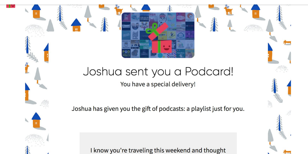 Podcards: Give the gift of podcasts to someone you know | Product Hunt