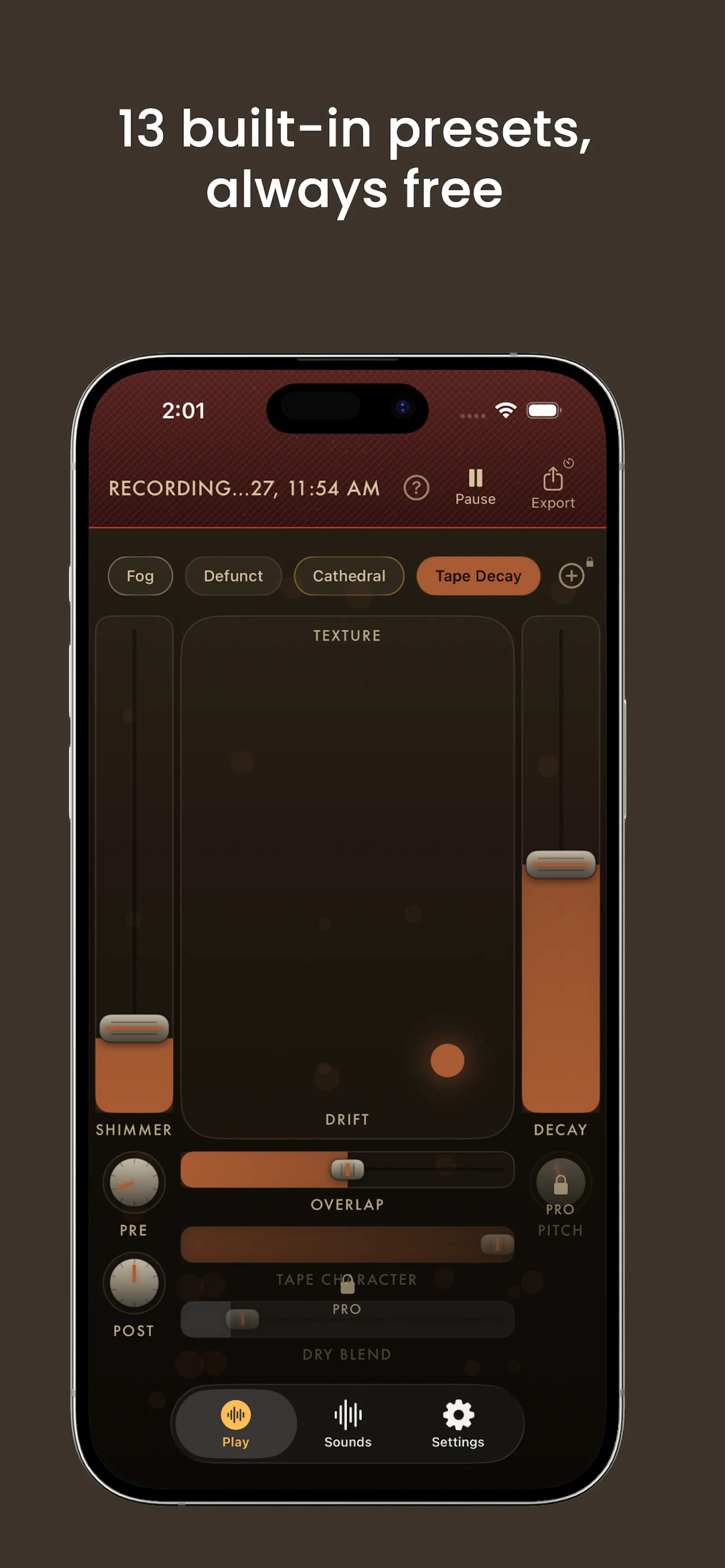 DriftTapePro: Granular Synthesizer screenshot 2