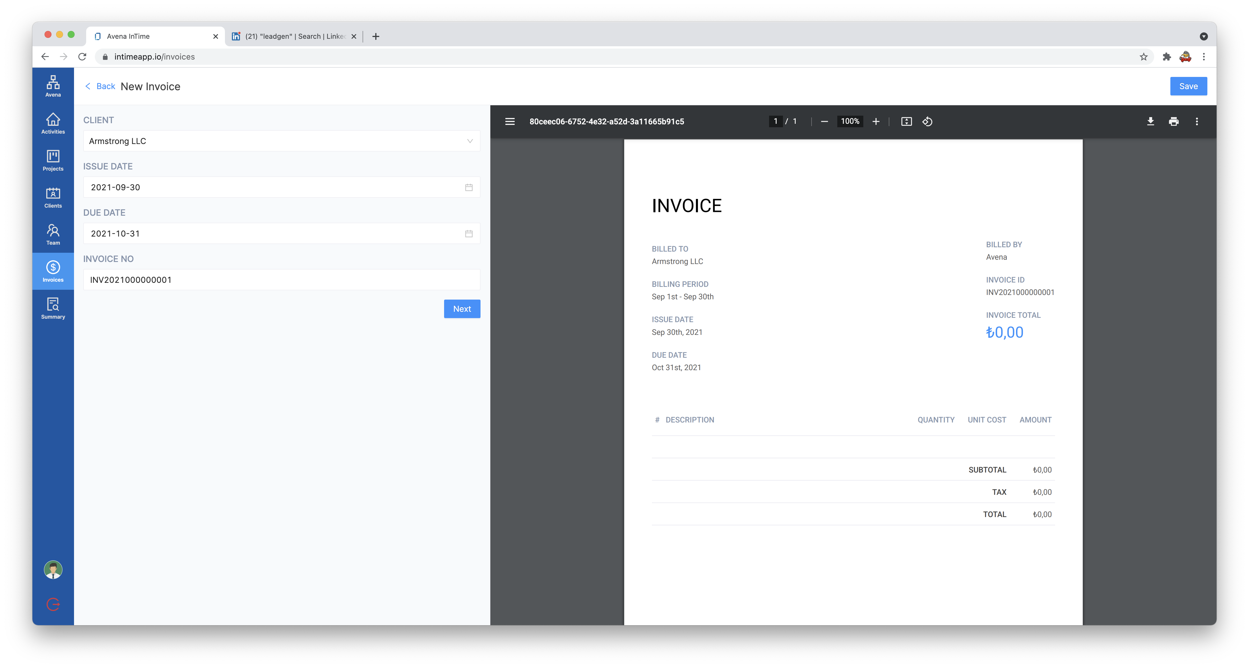 InTime - Invoice your Time gallery image