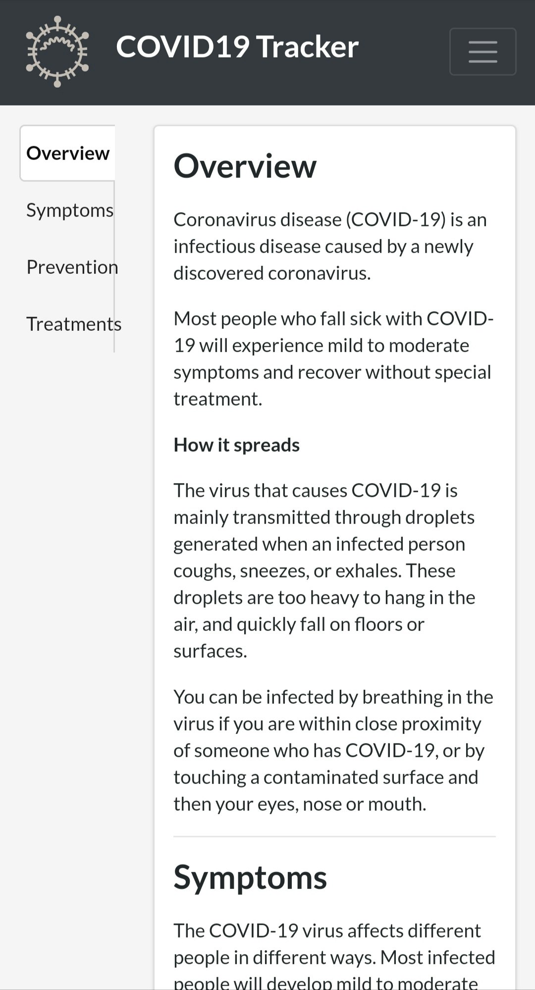 COVID-19 Tracker | Predictor gallery image