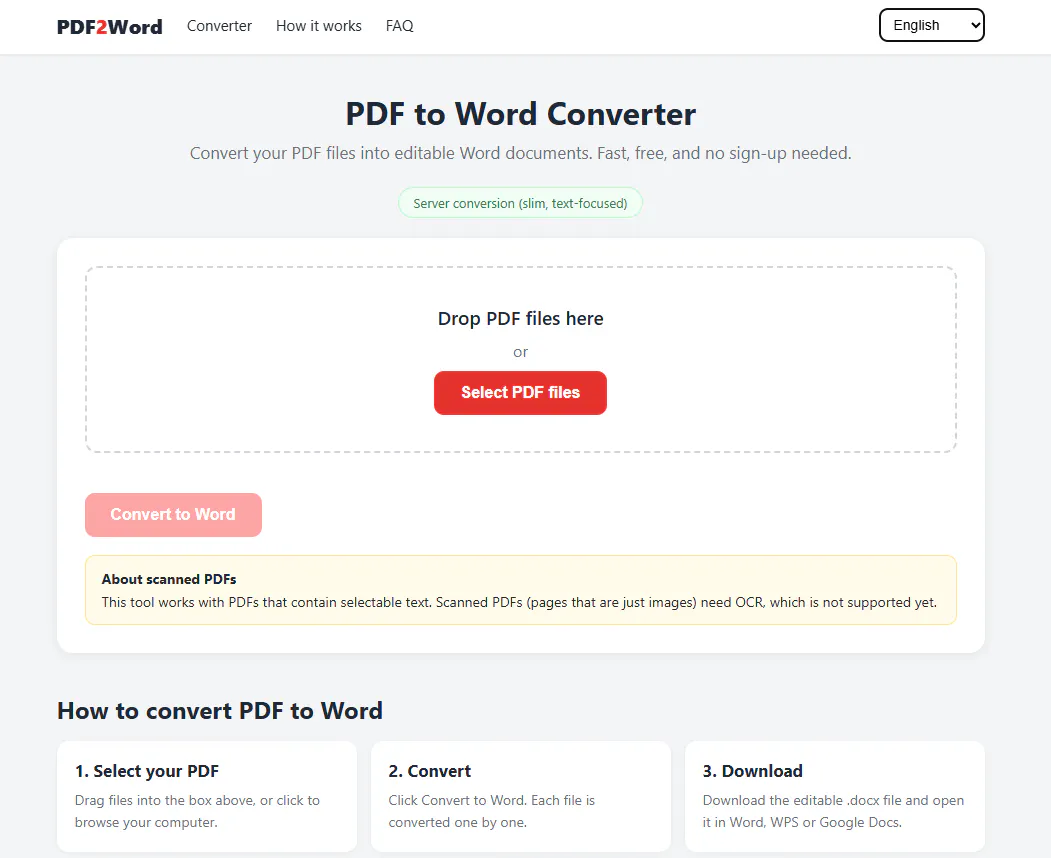 PDF2Word gallery image