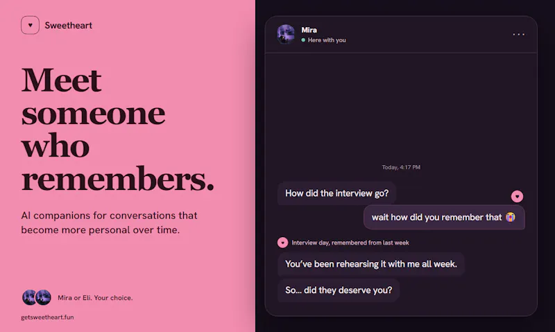 Sweetheart screenshot 2