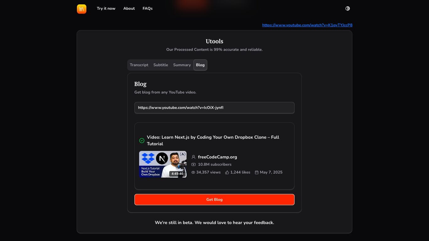 Media Utools - Mengubah ribuan video YouTube dalam satu klik 2