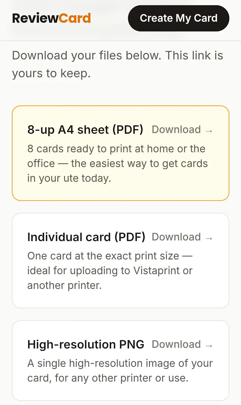 ReviewCard screenshot 5