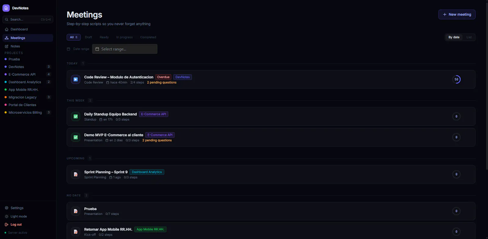 DevNotes screenshot 3