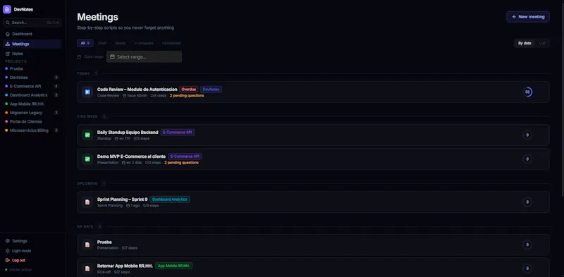 DevNotes screenshot 3