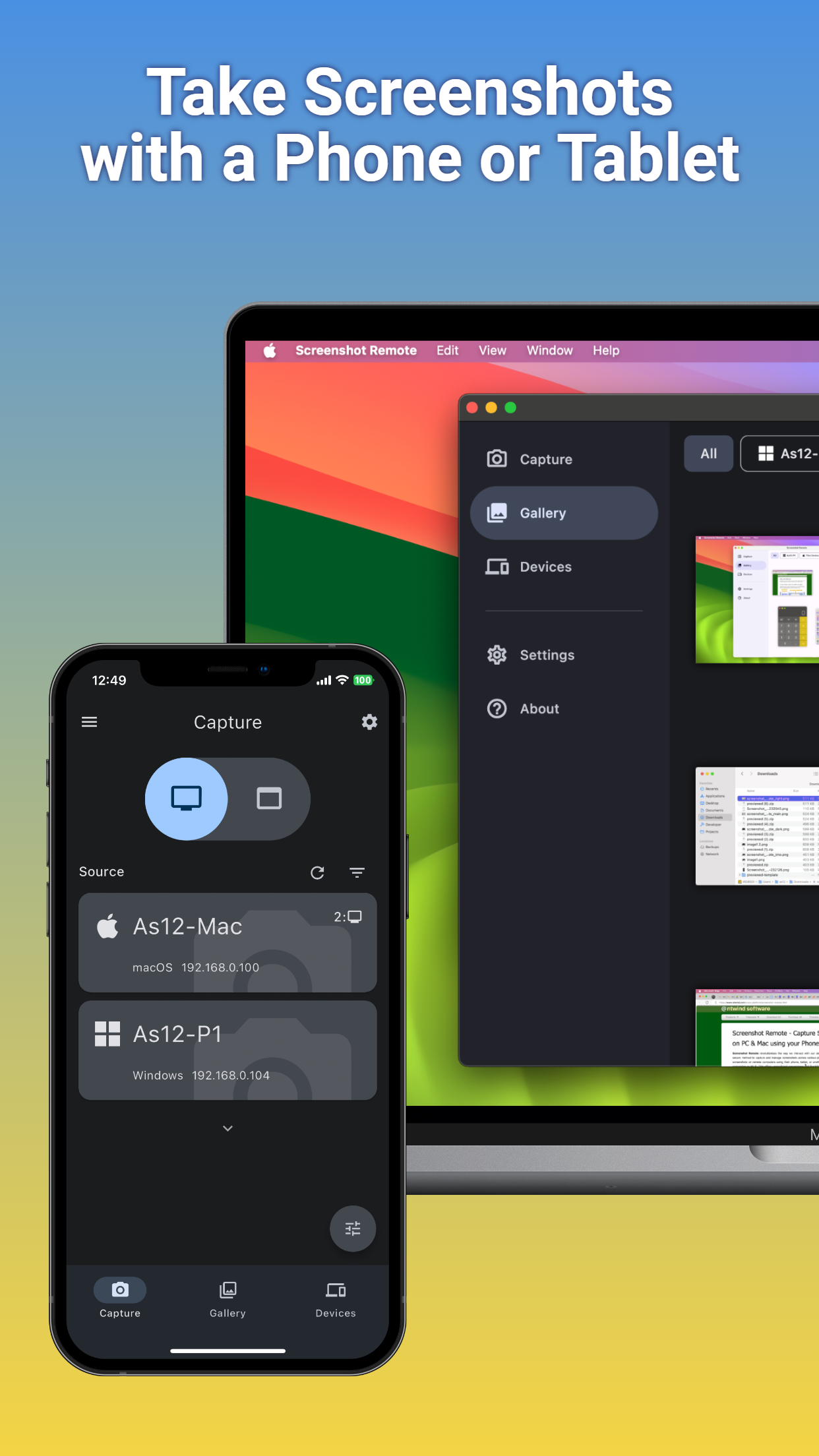 startuptile Screenshot Remote-Take screenshots on PC & Mac using your phone or tablet