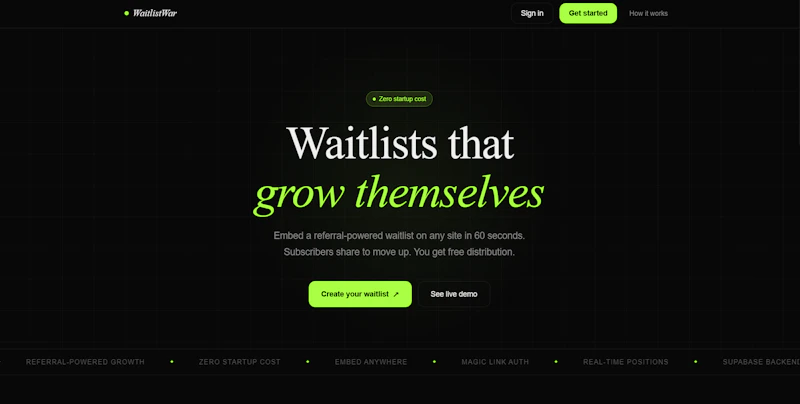 WaitlistWar screenshot 1