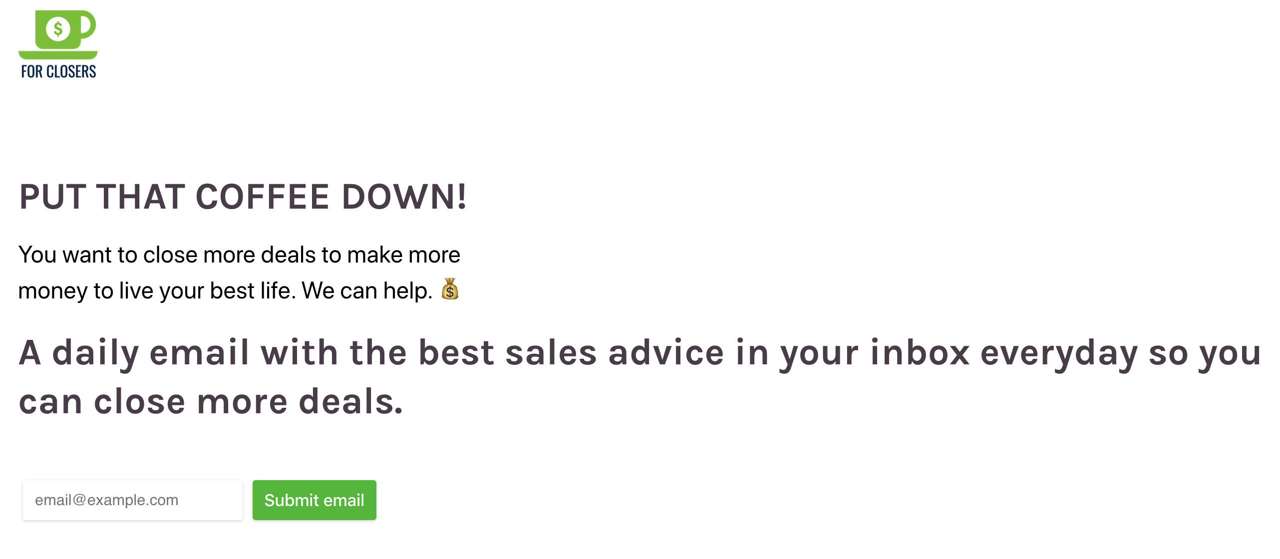 Coffee For Closers Product Information, Latest Updates, and Reviews