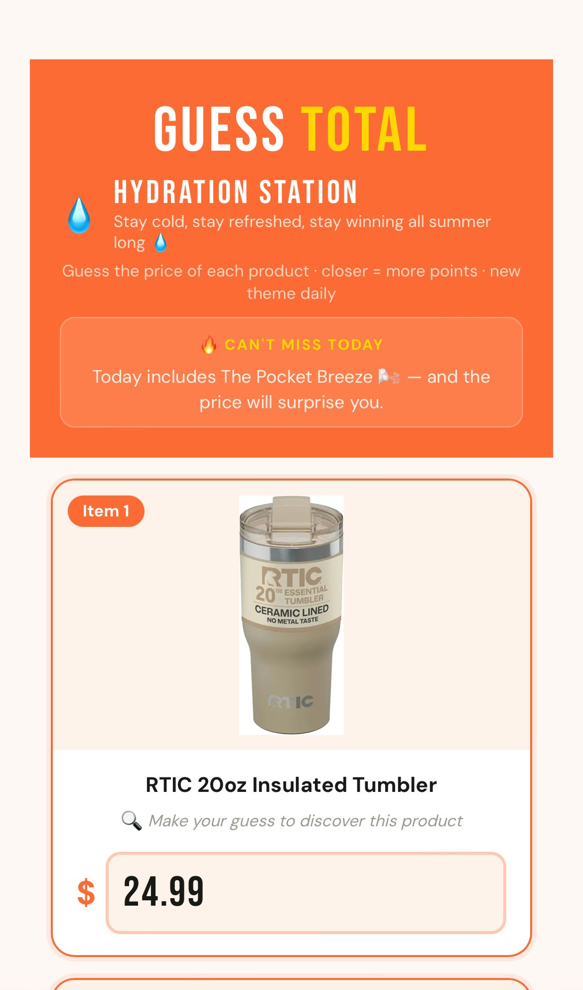 Guess Total - Daily Price Guessing Game gallery image