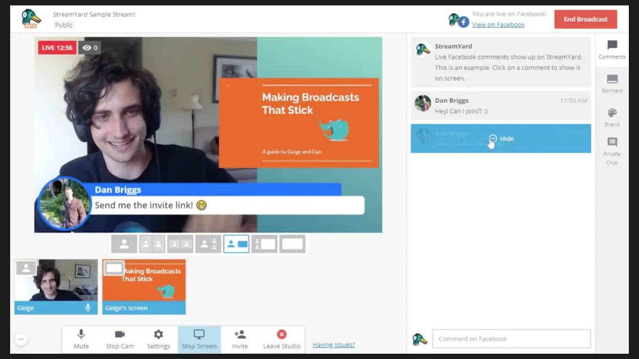 StreamYard product