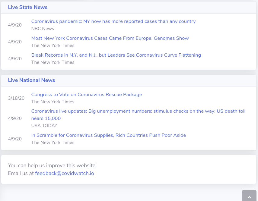 Live Coronavirus Tracker gallery image