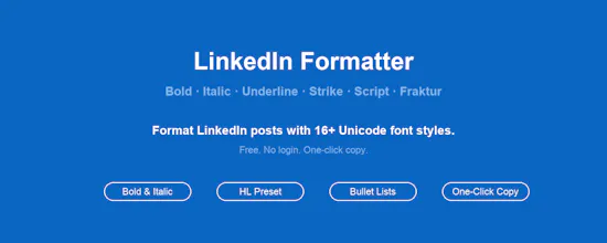 LinkedIn Formatter gallery image