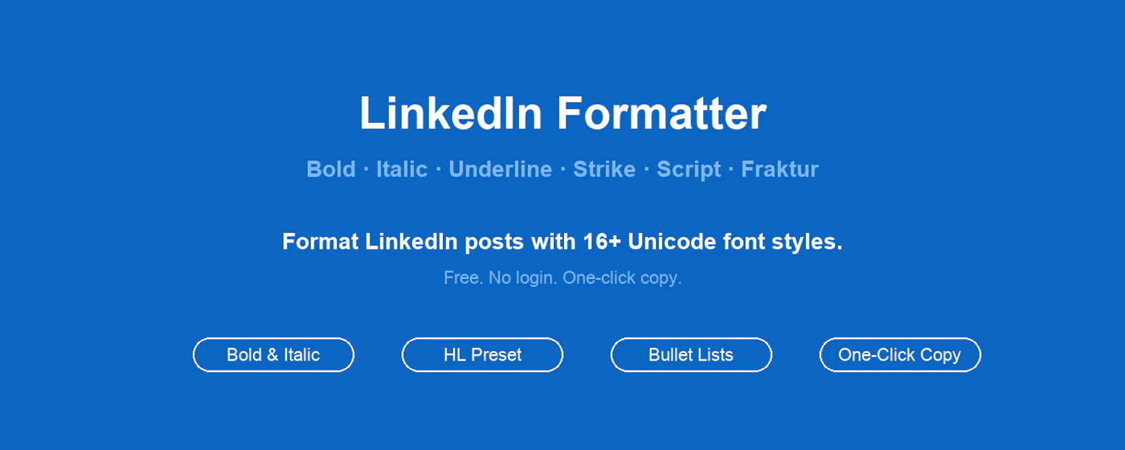 LinkedIn Formatter screenshot 1