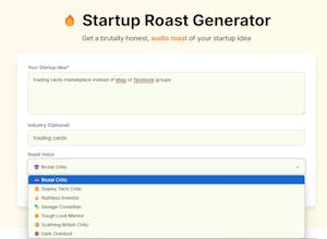 Startup Roast Generator (with Audio) gallery image