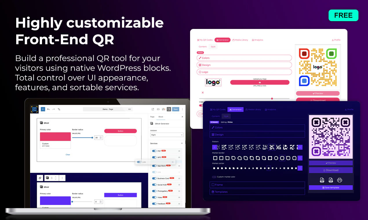 QRcdr - The All-in-One WP QR code SaaS screenshot 1