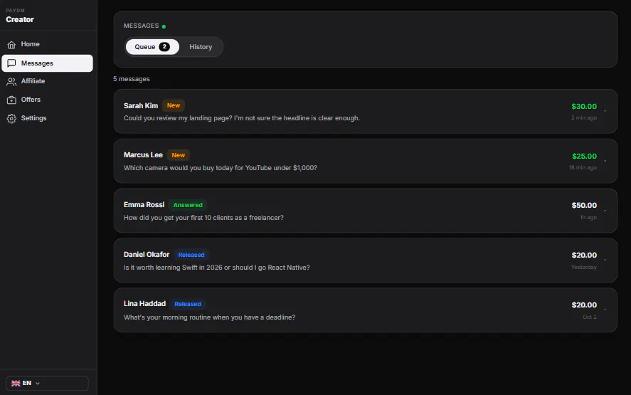 PayDM gallery image