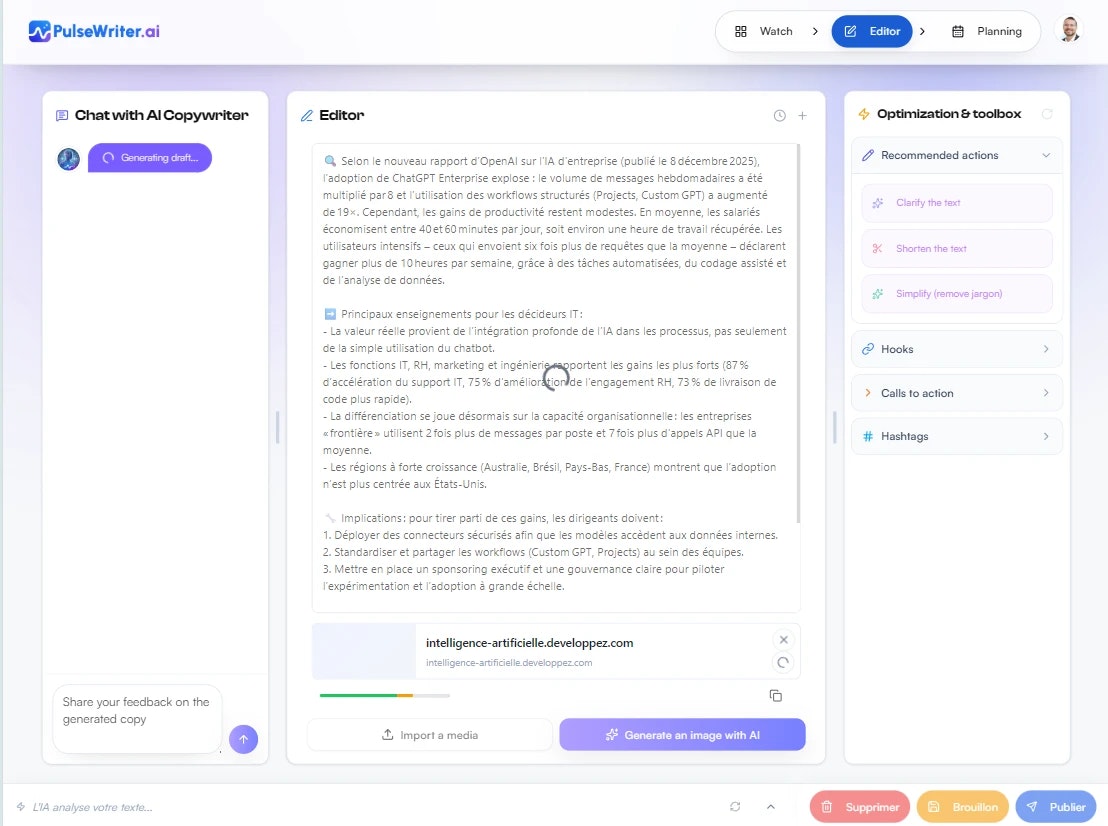 PulseWriter.ai screenshot 2