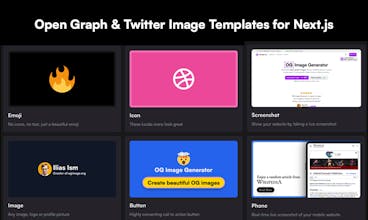 Image showcasing a variety of open graph templates for social media.