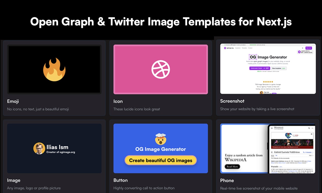 En beeldgenerator - Open Graph & Twitter -afbeeldingssjablonen voor Next.js media 3