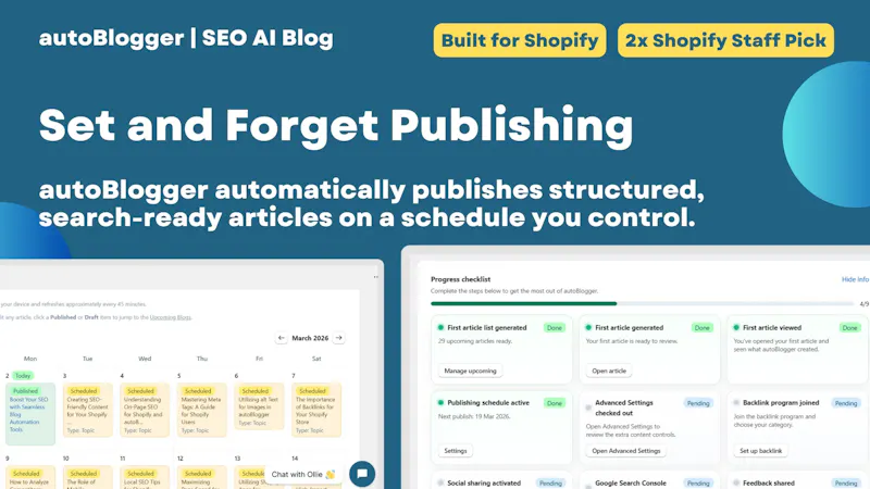 autoBlogger Shopify screenshot 2