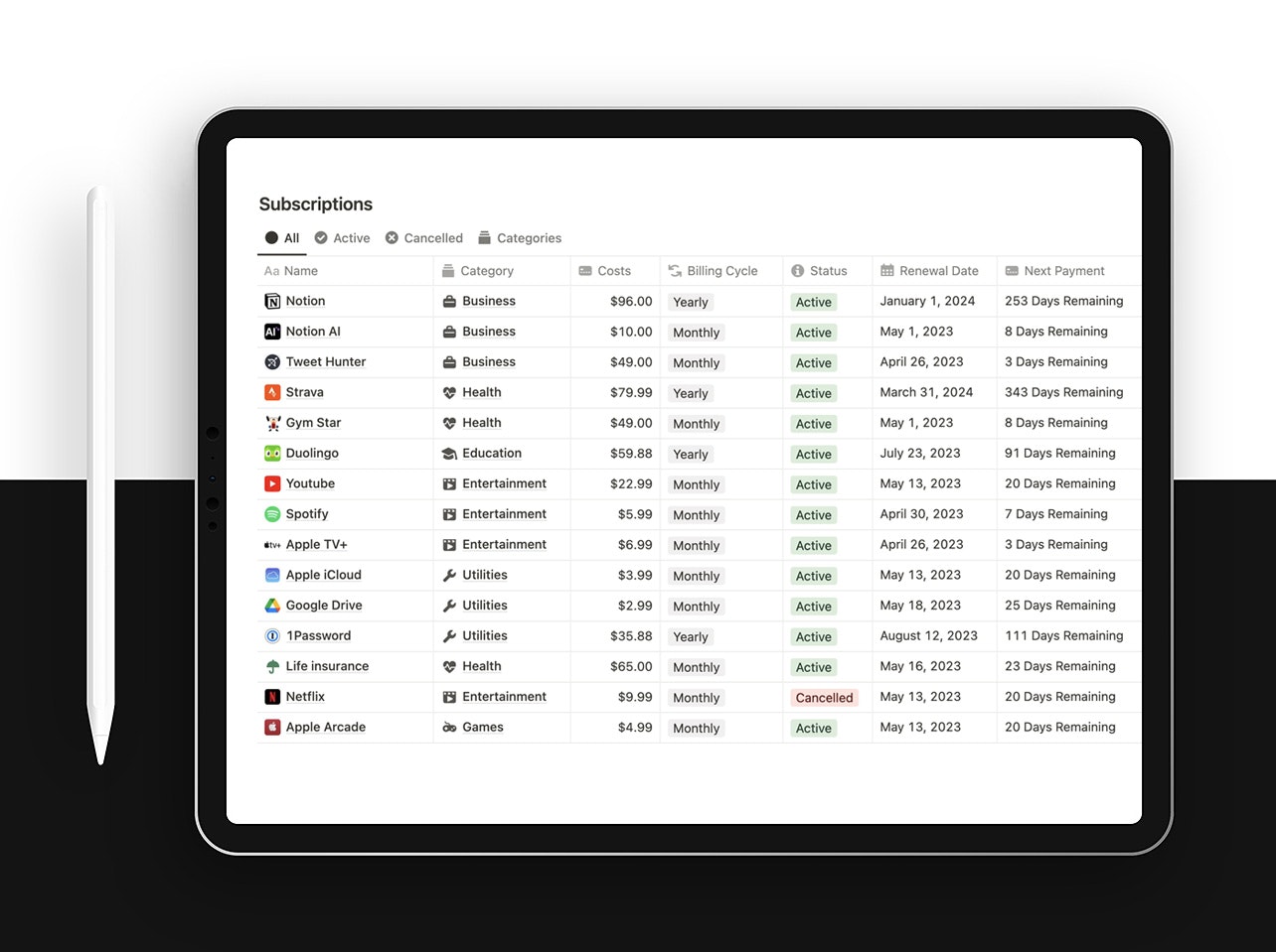 Subscription Tracker gallery image