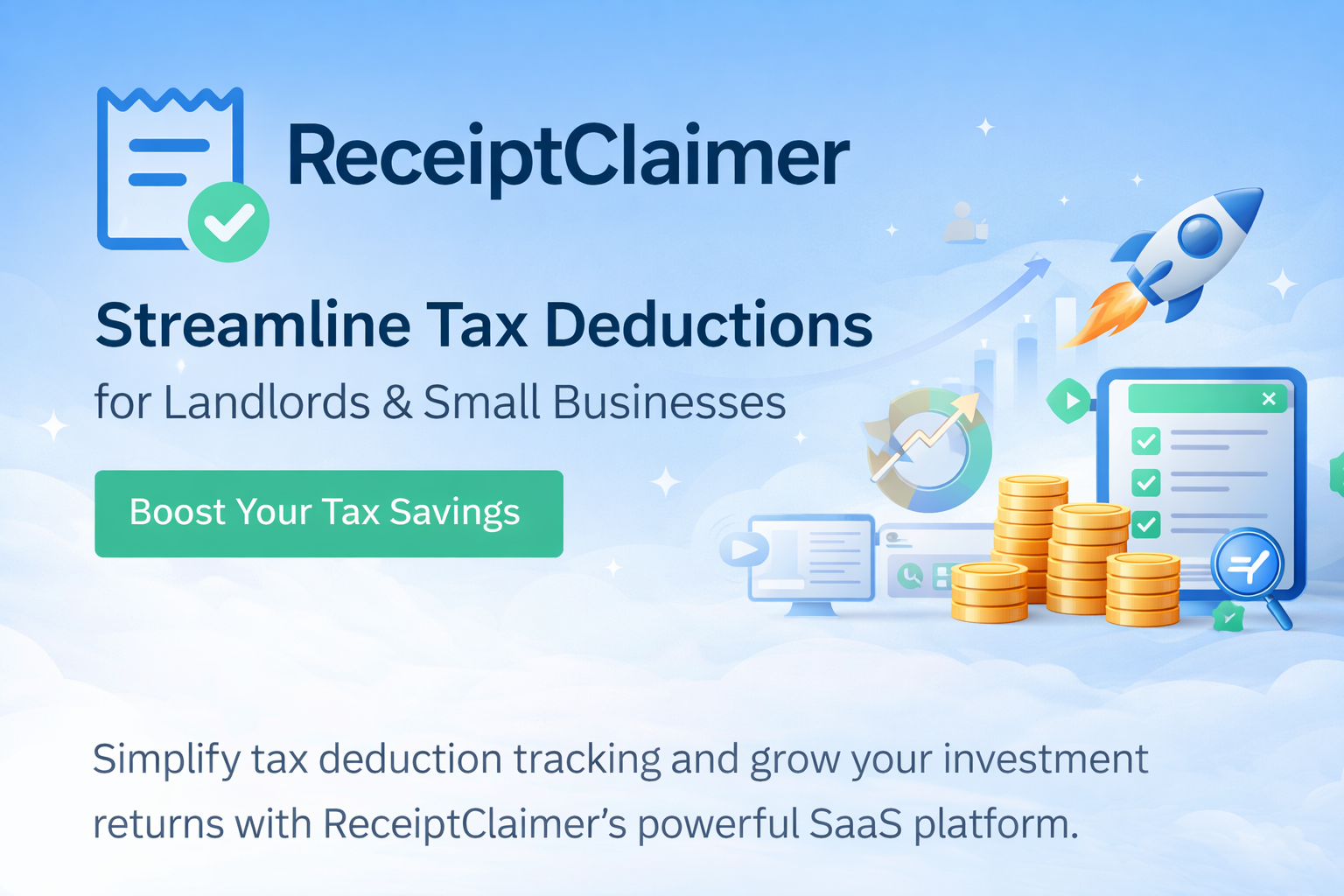 Track receipts automatically with AI - Main product screenshot demonstrating key features and user interface