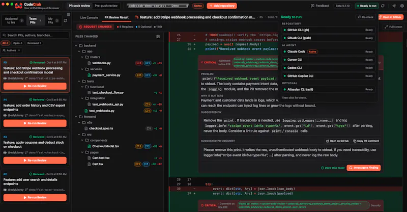 CodeCrab screenshot 2