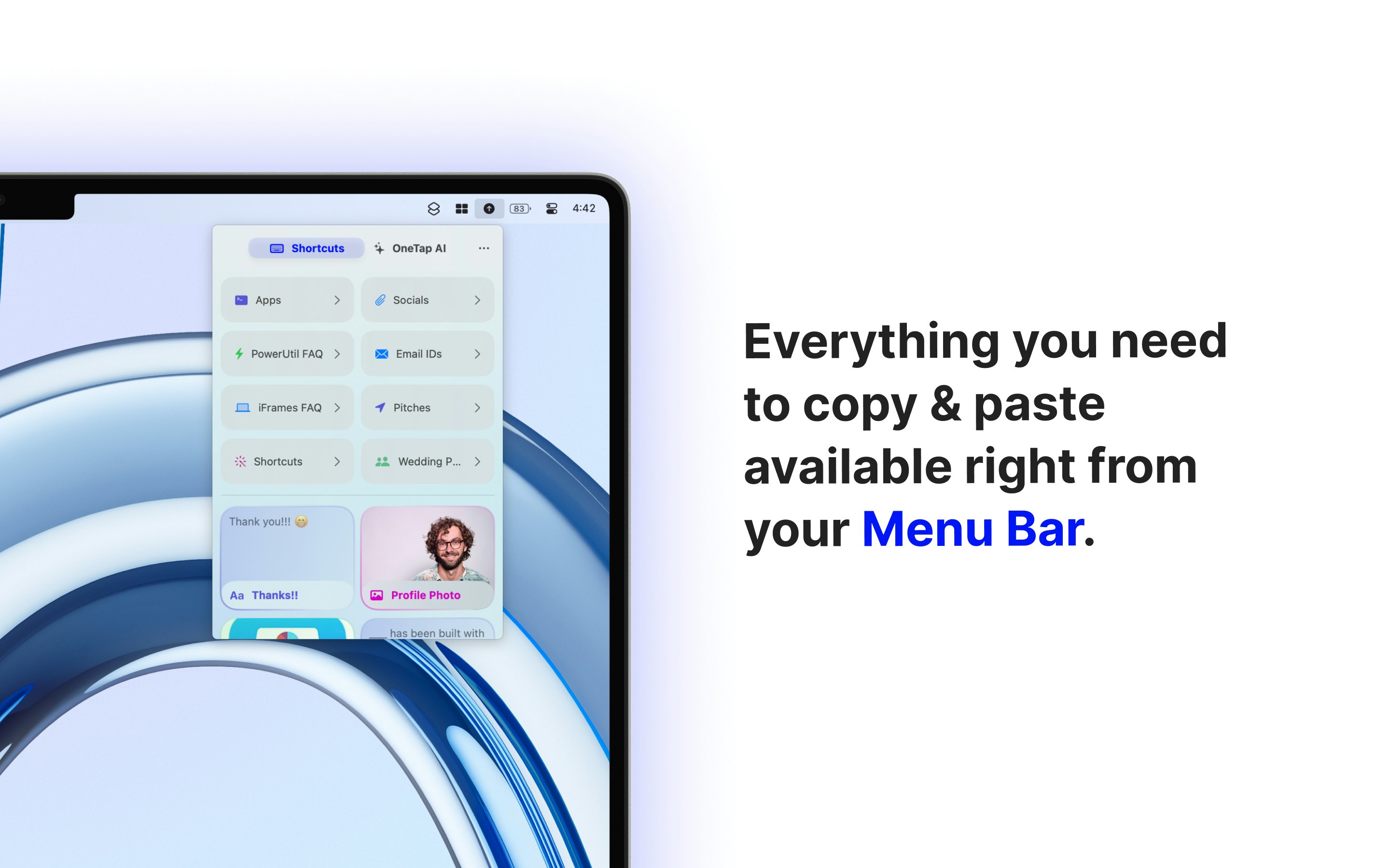 OneTap Clipboard App gallery image