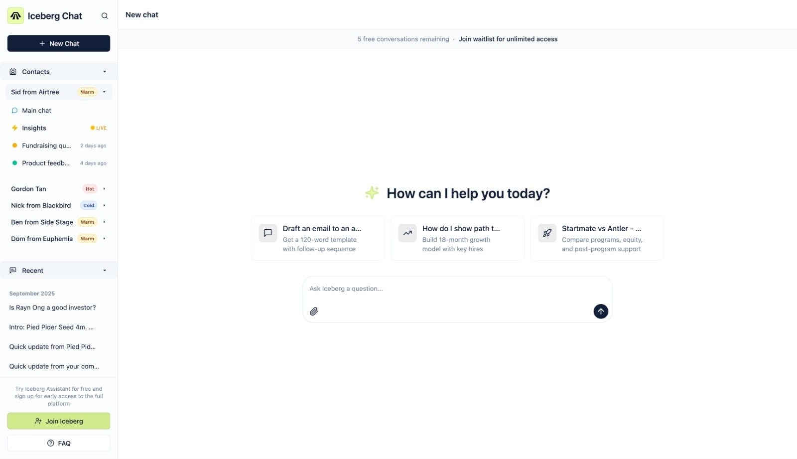 Iceberg AI-Fundraising Assistant - Screenshot 2 preview