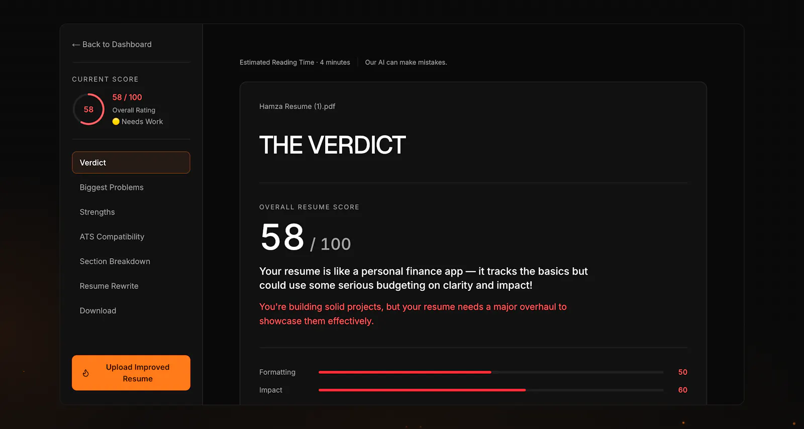 ResumeRoast screenshot 3