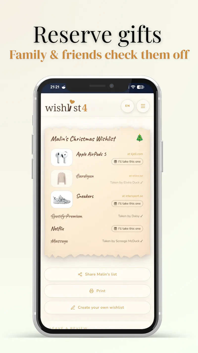 Wishlist4 screenshot 4