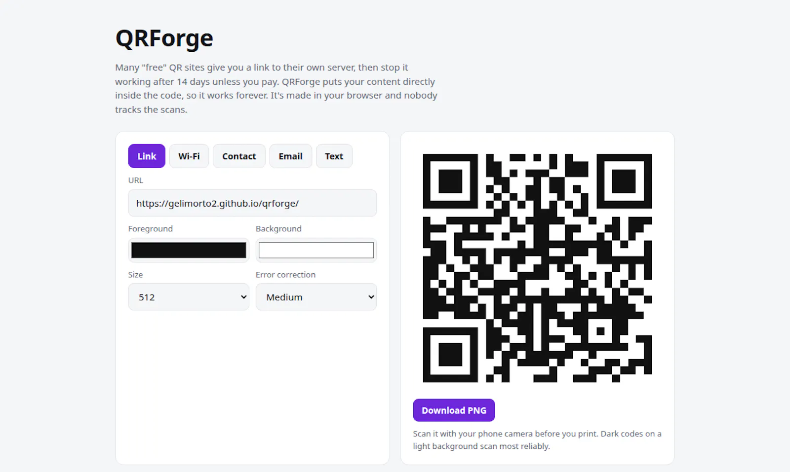QRForge screenshot 1