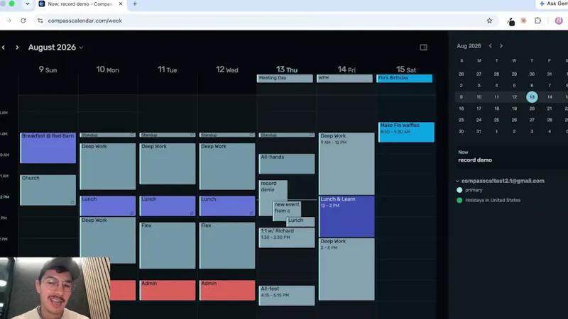 Compass Calendar screenshot 1 (video preview)