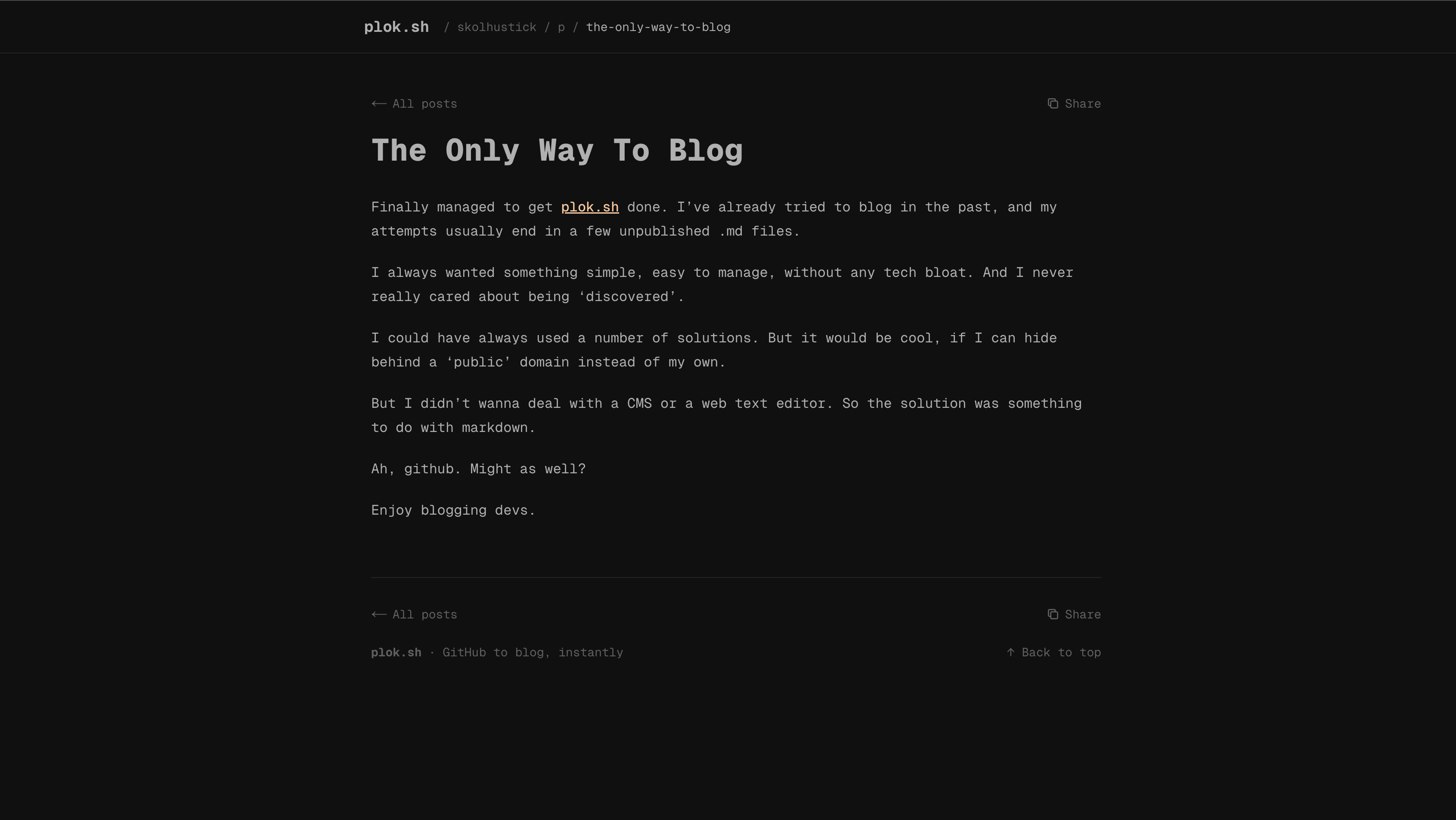 plok.sh - Screenshot 3 showing product features and functionality