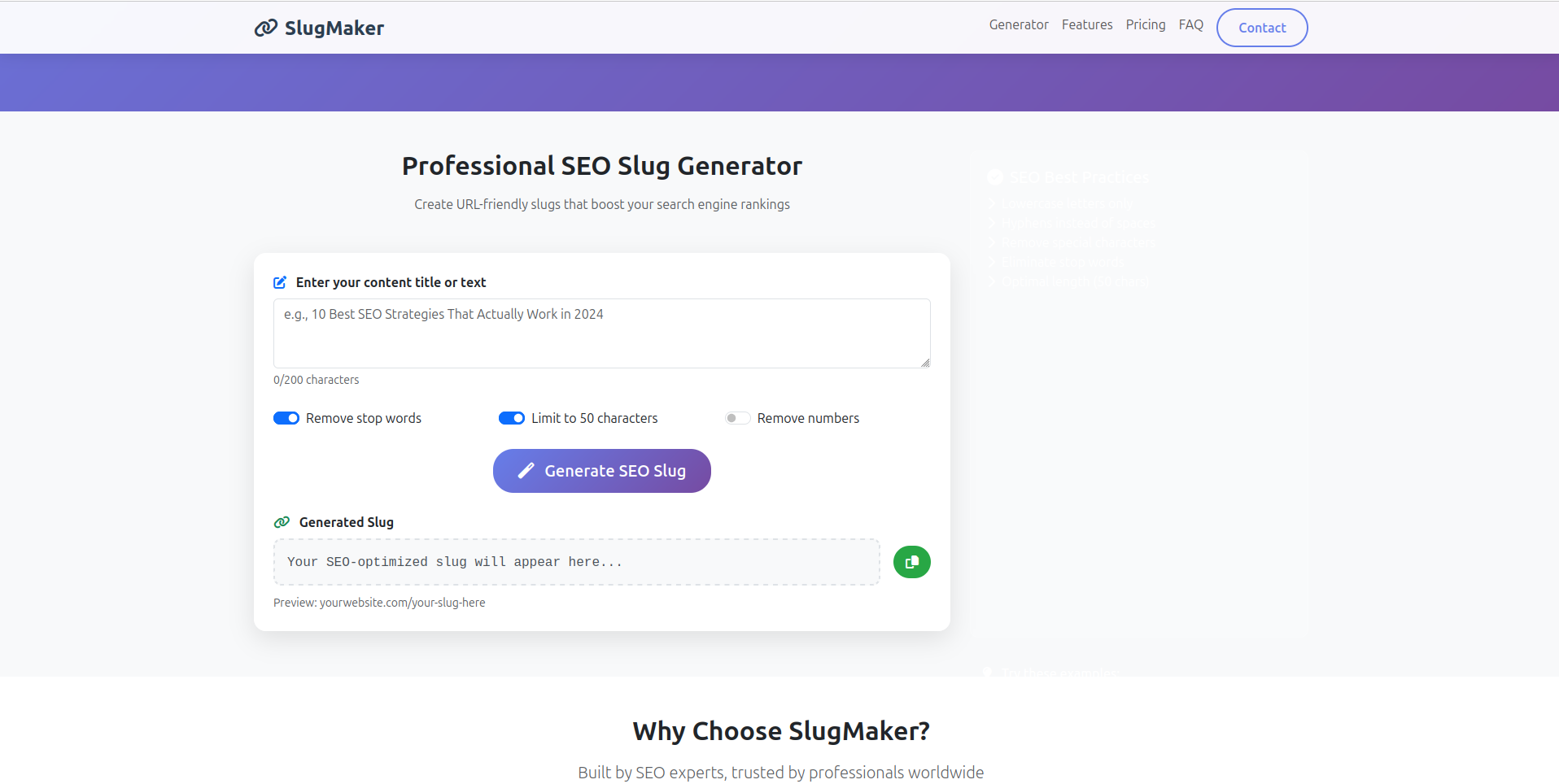SlugMaker - Professional seo url slug generator media 2