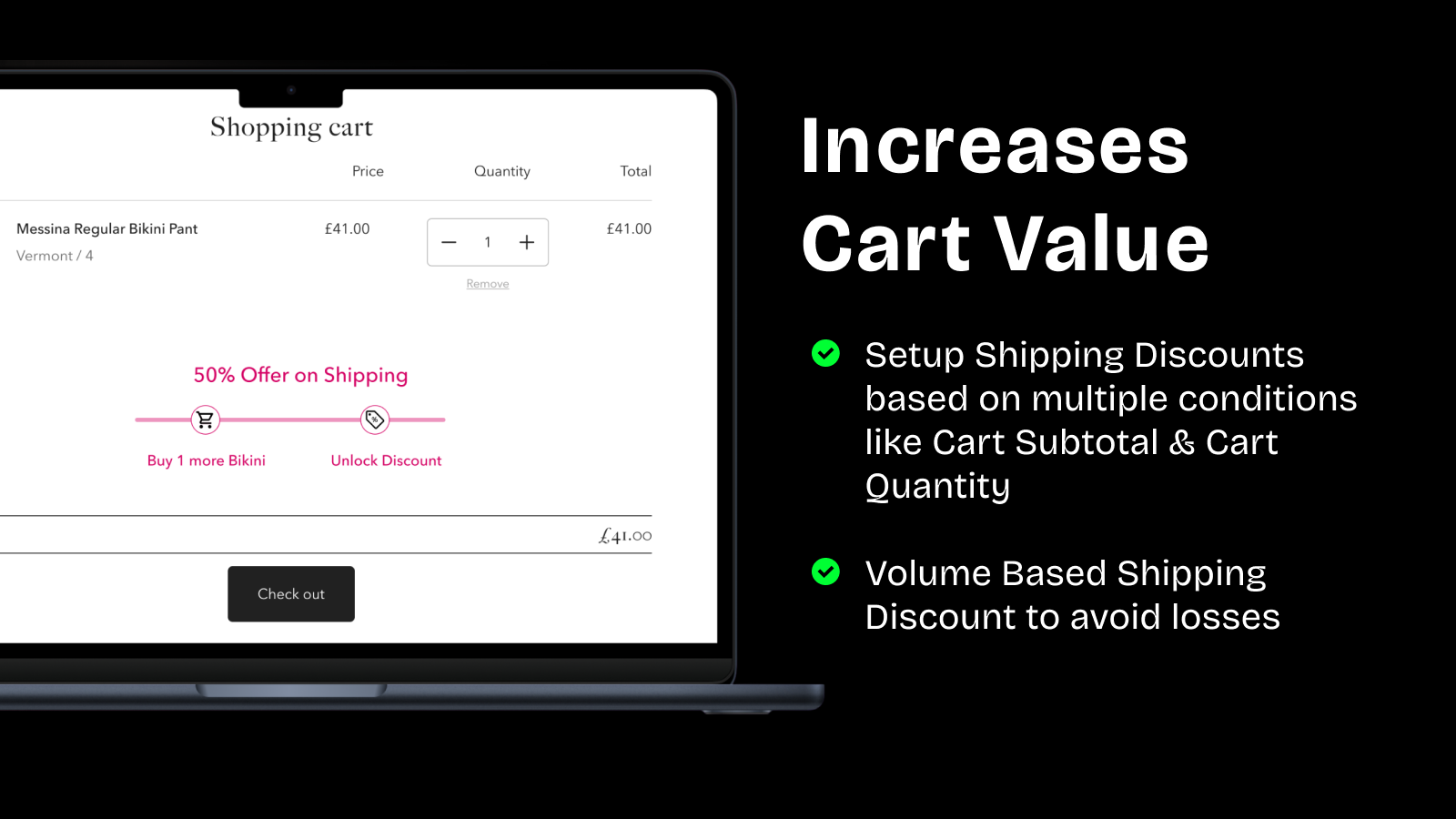 Mídia 3 de App de shopify de frete grátis para uso grátis - Aumente as vendas e AOV usando a barra de metas de descontos de remessa inteligente