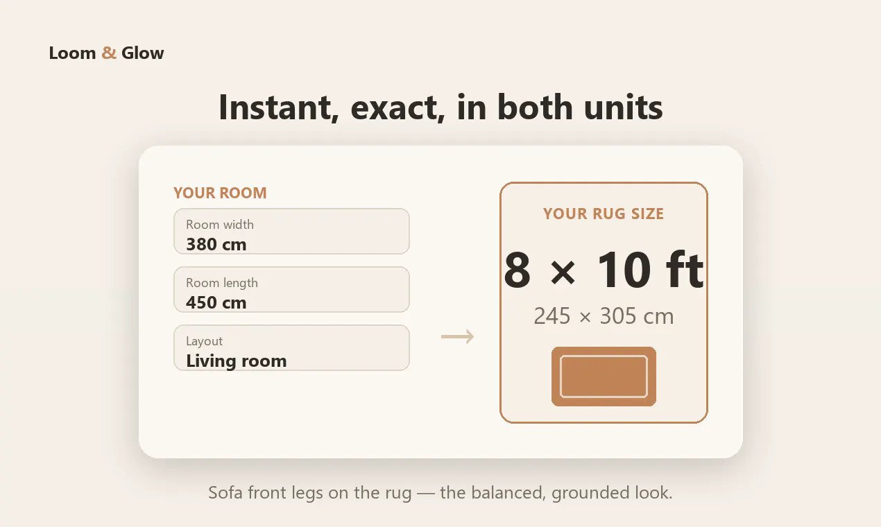Rug Size Calculator gallery image