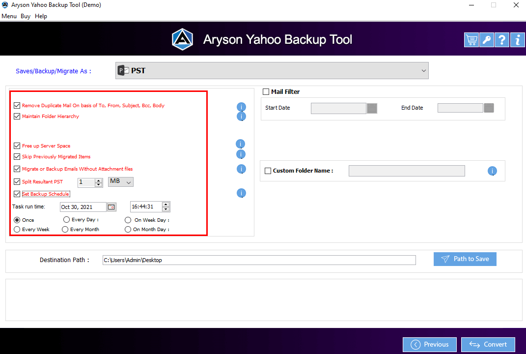 Yahoo Backup Tool gallery image
