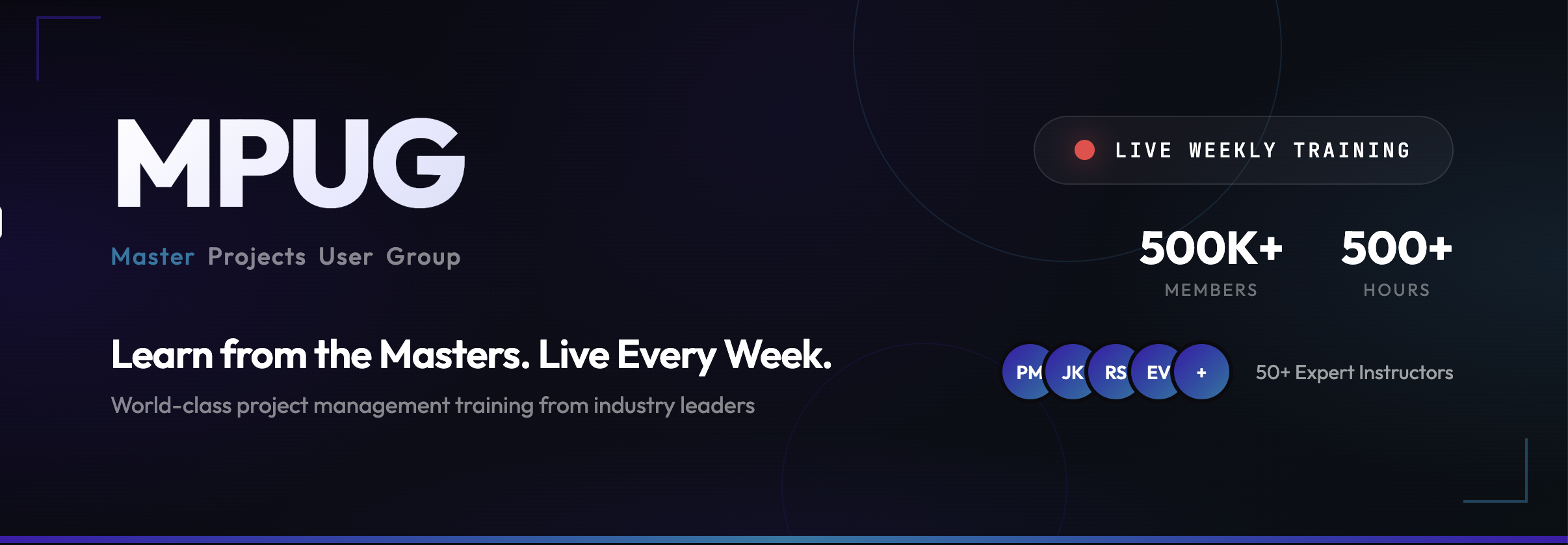 Master Projects User Group (MPUG) - Main product screenshot demonstrating key features and user interface