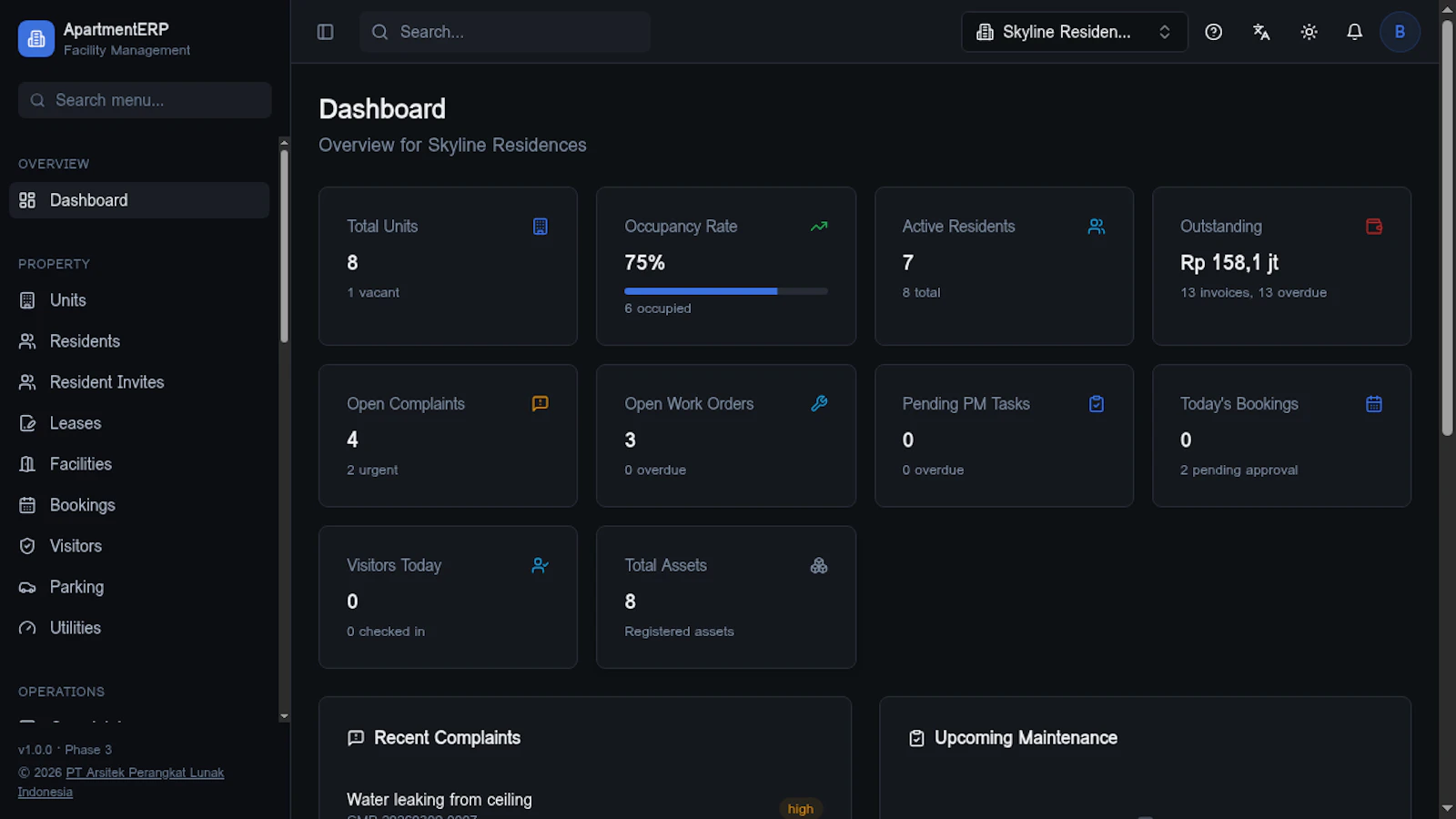 ApartmentERP - Facility Mgmt Platform screenshot 5