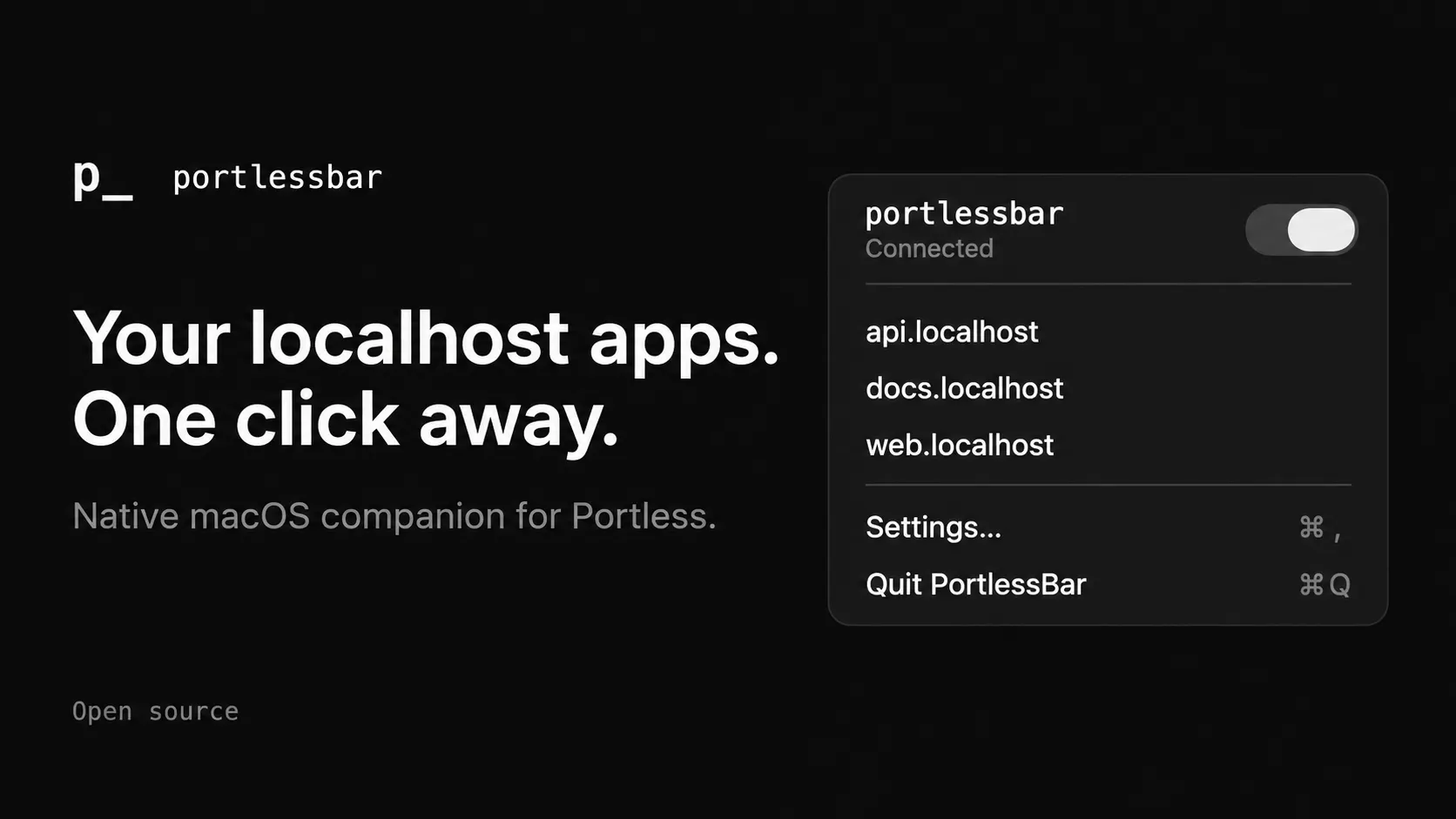 PortlessBar gallery image