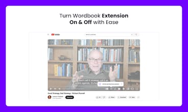 Wordbook YT E-Learning Chrome Extension gallery image