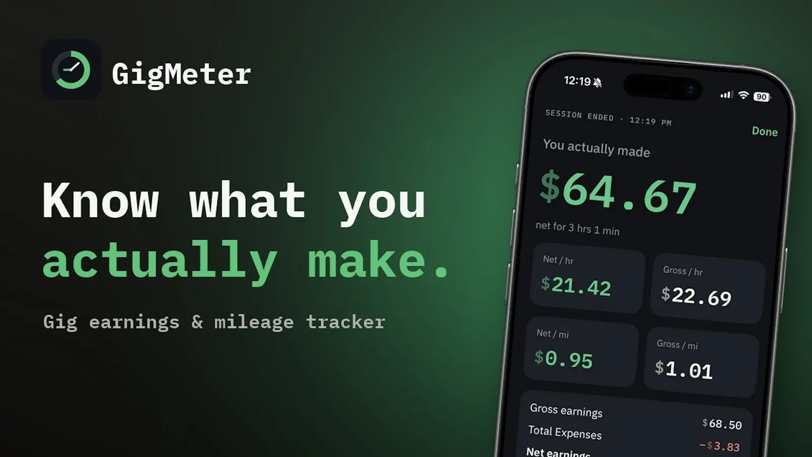 GigMeter - Know what you actually earn screenshot 1 (video preview)