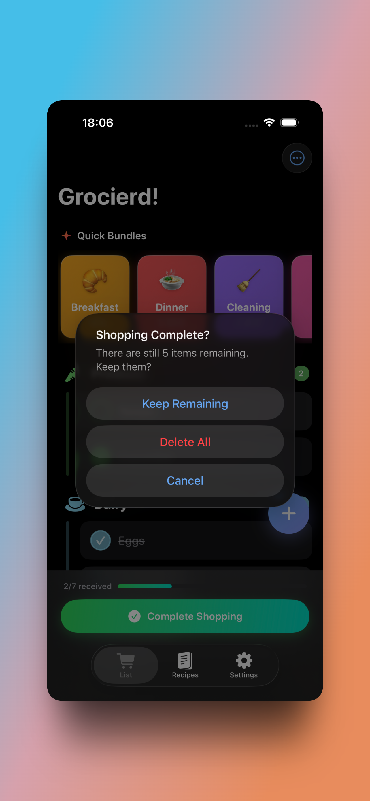 Grocierd! - Shopping List - Screenshot 3 showing product features and functionality
