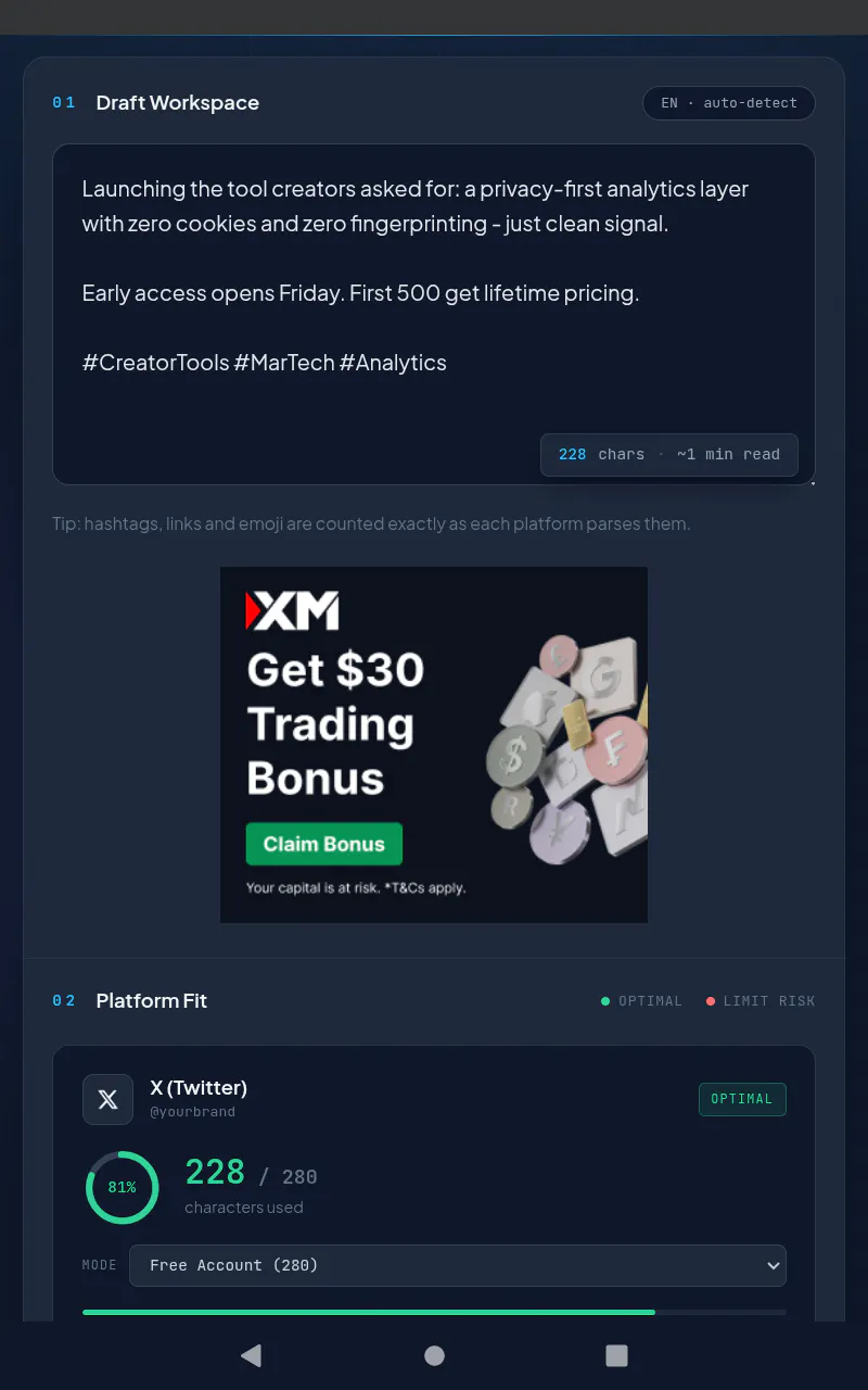 SocialPost Optimizer screenshot 3