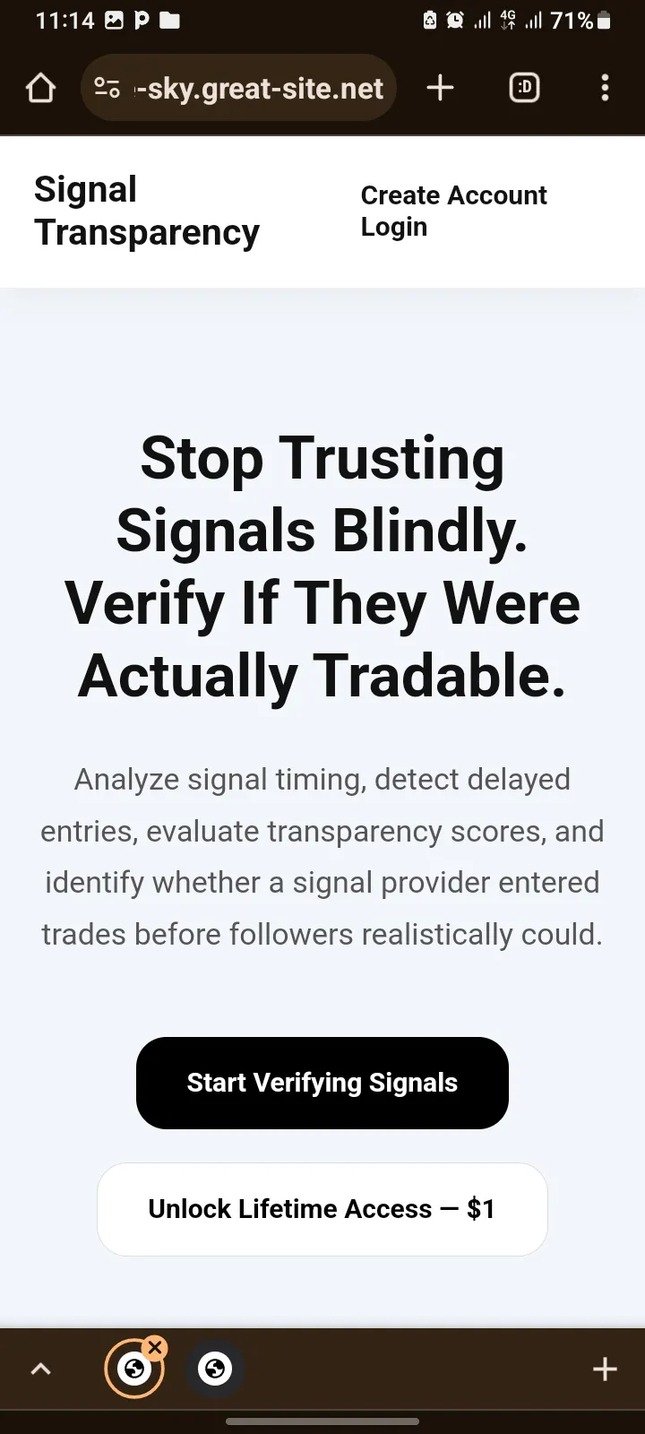 Signal Transparency Verification gallery image