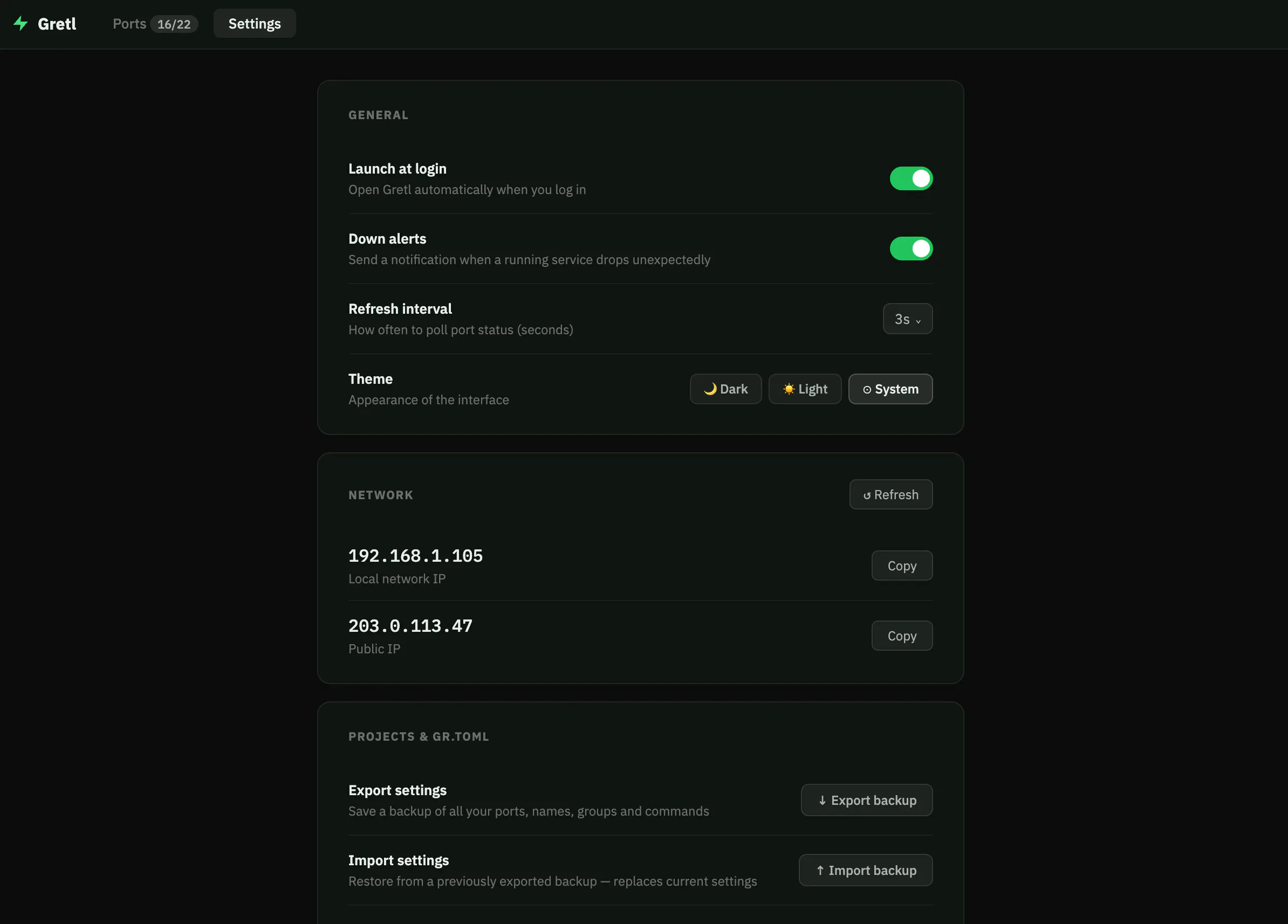 Gretl: Visual control panel for localhosts | Product Hunt