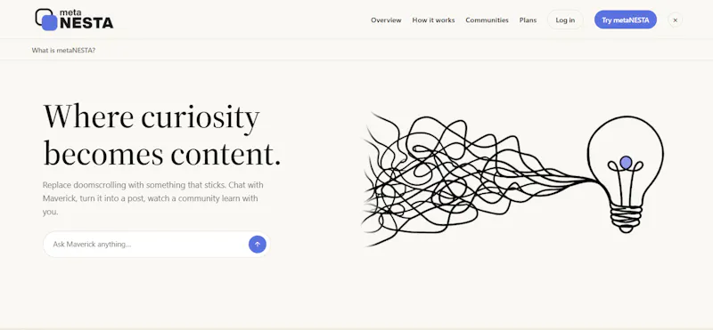 metaNESTA screenshot 1